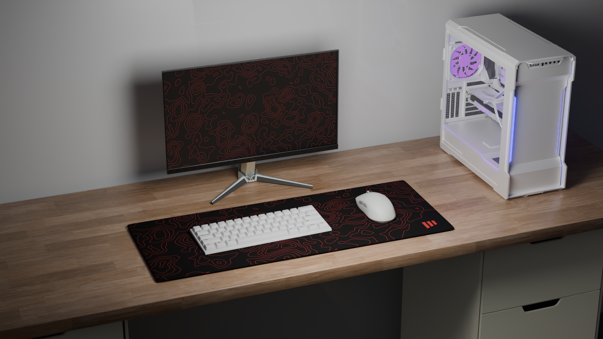 Ruby Midnight Topo Mousepad